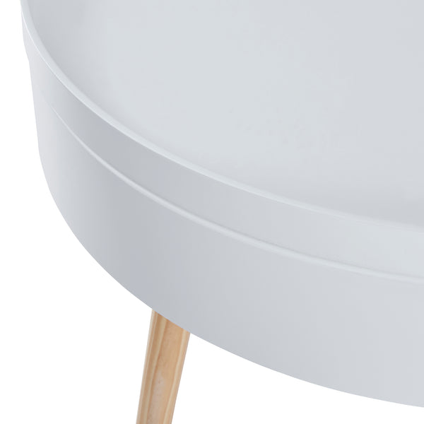 Tavolino Bongard Bianco Ø60x45 cm [en.casa]