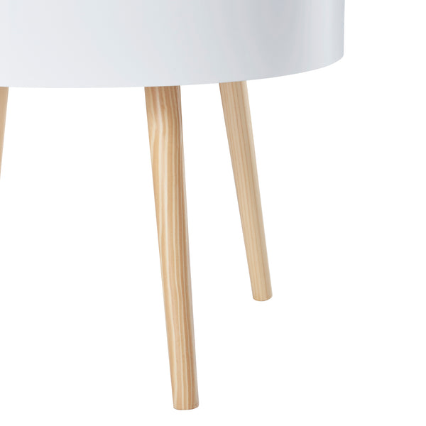 Tavolino Bongard Bianco Ø60x45 cm [en.casa]