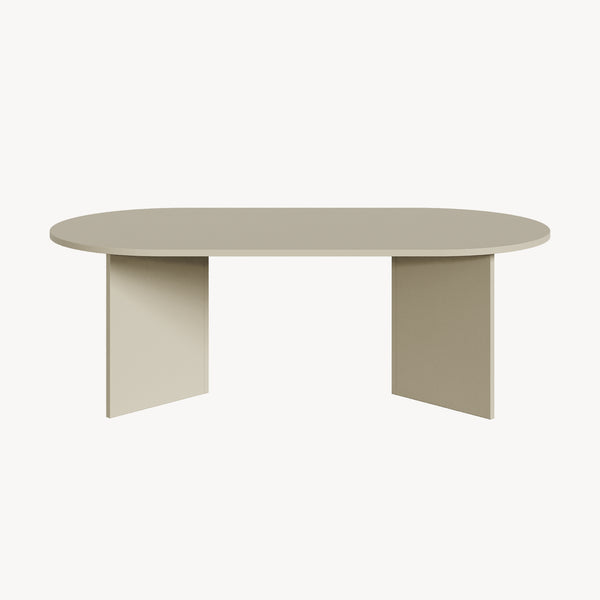 Tavolino da Salotto Kynd con Piano Ovale 119 x 60 x 40 cm -  Vari Colori [en.casa]
