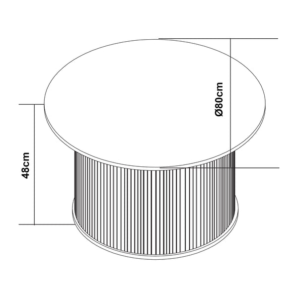 Tavolino da caffè Ledepid Natur [en.casa]