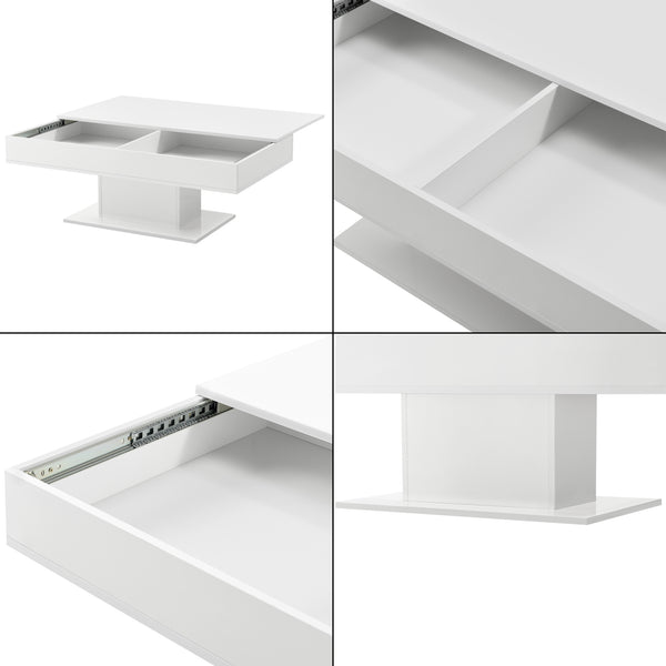 Tavolino da Salotto Lünen con Piano Scorrevole 40 x 110 x 60 cm [en.casa] 