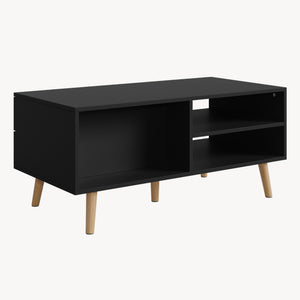 Tavolino da Salotto Nand con 2 Cassetti e 3 Scomparti Aperti 100 x 50 x 45 cm [en.casa] 