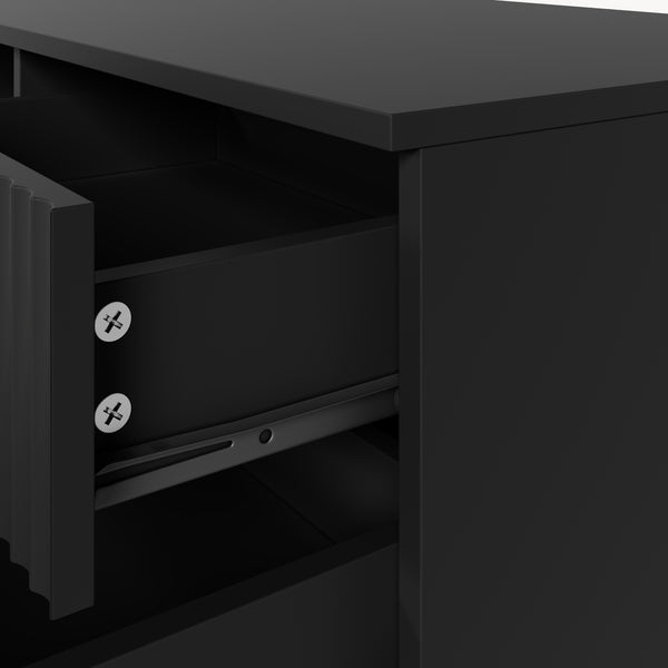 Tavolino da Salotto Nand con 2 Cassetti e 3 Scomparti Aperti 100 x 50 x 45 cm [en.casa] 