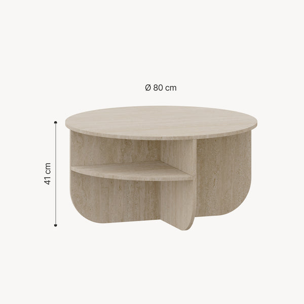 Tavolino Rotondo Reykhon Ø80 x 41 cm [en.casa] 