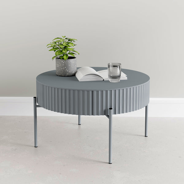 Tavolino da Caffè Rill con Cassetto 36 x Ø60 cm - Vari Colori [en.casa]