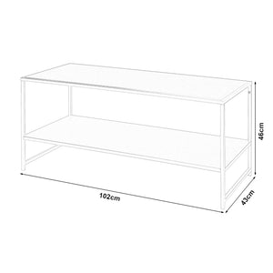 Tavolino da salotto Ruokolahti acciaio 102x43x46cm [en.casa]
