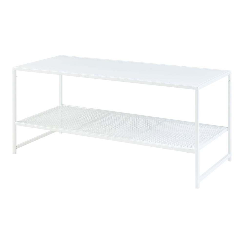 Tavolino Ruokolahti acciaio 102x43x46cm [en.casa] - premiumXL