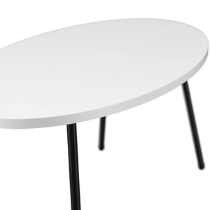 Tavolino Basso da caffè 'Skærbæk' (AxLxP) 43 x 90 x 50 cm Tavolino da Salotto con Piano Ovale in Vari Colori [en.casa]