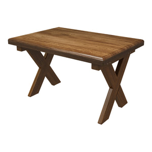 Tavolino Basso da Salotto 'Tommerup' Tavolino in Legno di Pino Gambe a X e Piano Quadrato - Vari Colori e Misure [en.casa]