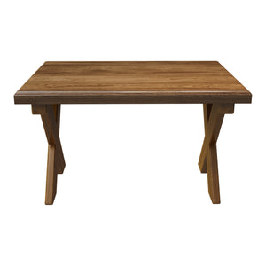 Tavolino Basso da Salotto 'Tommerup' Tavolino in Legno di Pino Gambe a X e Piano Quadrato - Vari Colori e Misure [en.casa]
