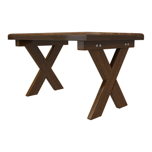 Tavolino Basso da Salotto 'Tommerup' Tavolino in Legno di Pino Gambe a X e Piano Quadrato - Vari Colori e Misure [en.casa]