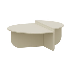 Tavolino Basso da Salotto Tondesdaslo con 2 Piani Semicircolari di Diverse Misure [en.casa]
