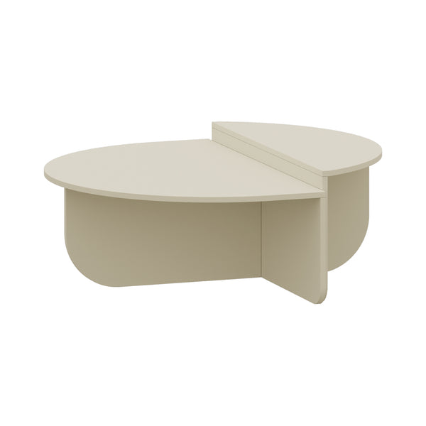 Tavolino Basso da Salotto Tondesdaslo con 2 Piani Semicircolari di Diverse Misure [en.casa]