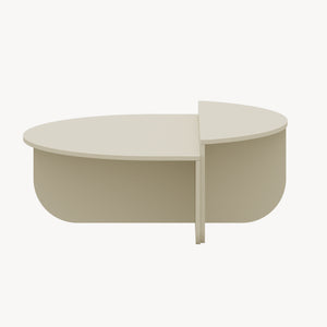 Tavolino Basso da Salotto Tondesdaslo con 2 Piani Semicircolari di Diverse Misure [en.casa]