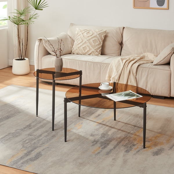 Tavolino Ulökantaa Ø80x40 cm [en.casa]