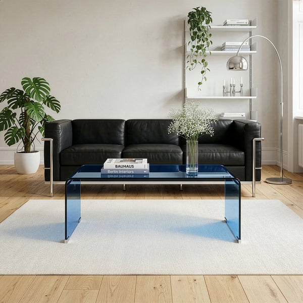 Tavolino da Caffè Väsas in Vetro 90 x 45 x 35 cm [en.casa]