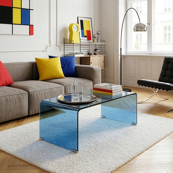Tavolino da Caffè Väsas in Vetro 90 x 45 x 35 cm [en.casa]