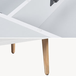 Tavolino da Salotto Flesen con Piano Sollevabile e Scomparti 92 x 52 x 41 cm [en.casa]