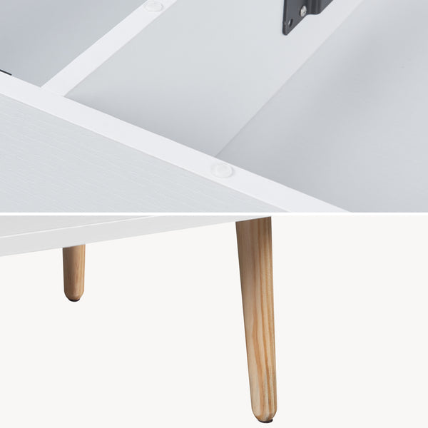 Tavolino da Salotto Flesen con Piano Sollevabile e Scomparti 92 x 52 x 41 cm [en.casa]