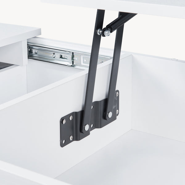Tavolino da Salotto Flesen con Piano Sollevabile e Scomparti 92 x 52 x 41 cm [en.casa]