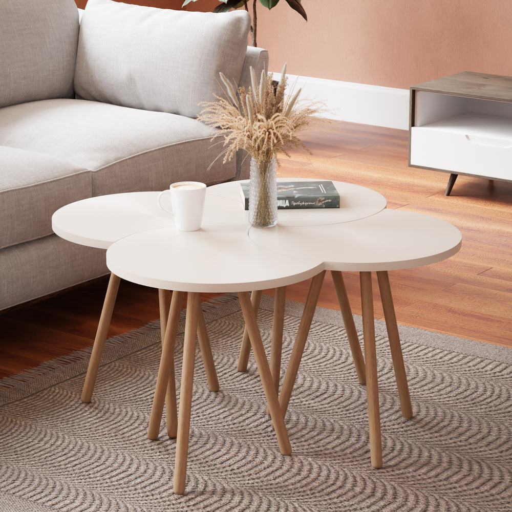 Tavolino da salotto Højer set da 4 48 x 45 x 32 cm vari colori [en.casa] - premiumXL