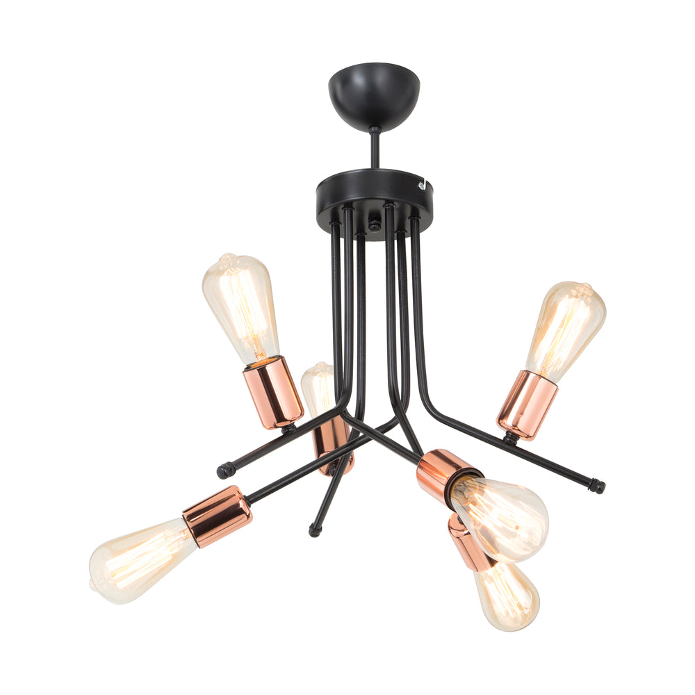 Plafoniera Halesowen 6xE27 Metallo in diversi colori [lux.pro]