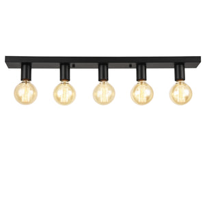 Plafoniera Korinth 5 fiamme rotonda metallo E27 lux.pro