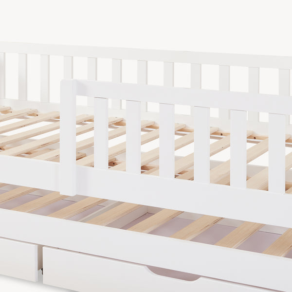 Letto a Casetta per Cameretta Aarghonmaa in Legno di Pino con Letto Estraibile e 2 Cassetti 90x200 cm [en.casa]