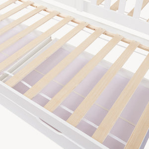 Letto a Casetta per Cameretta Aarghonmaa in Legno di Pino con Letto Estraibile e 2 Cassetti 90x200 cm [en.casa]