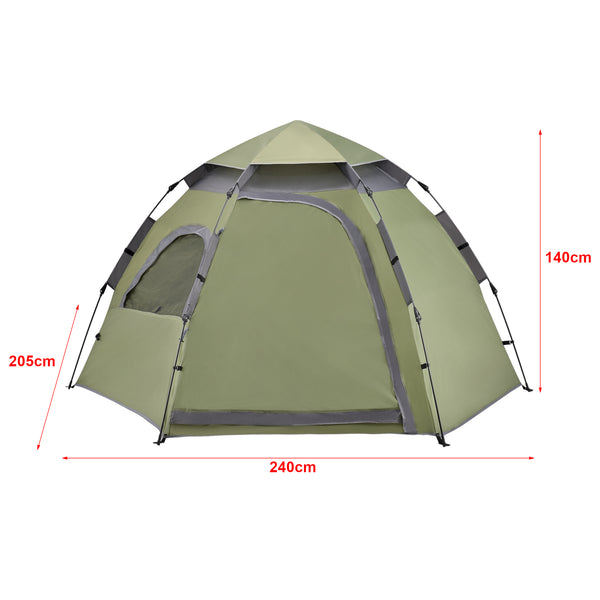 Tenda da campeggio Nybro Pop Up a cupola 240x205x140cm in vari colori [pro.tec]