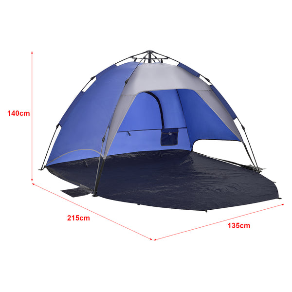 Tenda Pop Up da Spiaggia Mullsjö per 2 Persone Incl. Borsa di Trasporto pro.tec