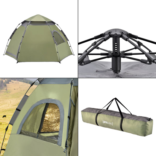 Tenda da campeggio Nybro Pop Up a cupola 240x205x140cm in vari colori [pro.tec]