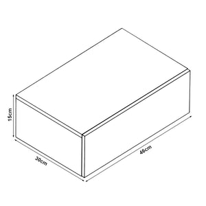 Mensola da parete Oslo con cassetto 46x30x15cm vari colori [en.casa]