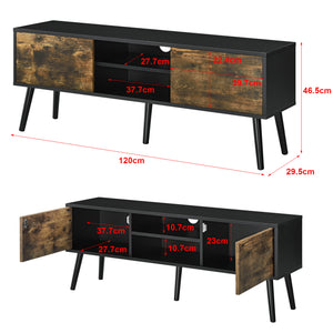 Mobile Porta TV Eskilstuna a 2 Ante e Ripiani 120 x 30 x 47 cm [en.casa]