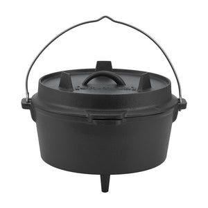 Pentola a fuoco Enkhuizen in ghisa nera in varie dimensioni [en.casa]