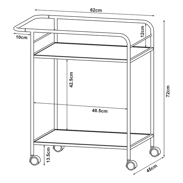 Carrello da servizio Hole [en.casa]