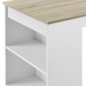 Bancone Tavolo Alto da Bar Kouvola con 3 Scomparti Aperti 110x50x103 cm - Vari Colori [en.casa]