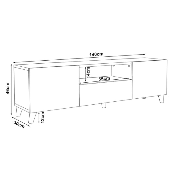 Mobile TV Torsby con 3 porte [en.casa]