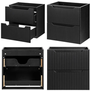 Mobile sottolavabo Skelbolu con frontale scanalato [en.casa]