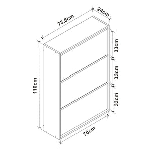 Scarpiera Aurskog 110x73,5x24cm vari colori [en.casa]