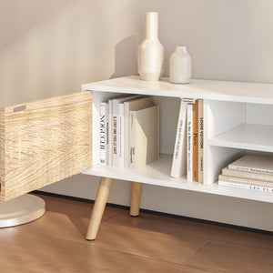 Mobile TV Eskilstuna con 2 ante e 2 ripiani [en.casa]