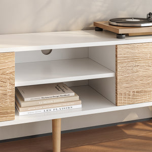 Mobile TV Eskilstuna con 2 ante e 2 ripiani [en.casa]