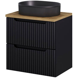 Mobile sottolavabo Skelbolu con frontale scanalato [en.casa]