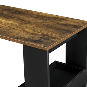 Tavolo Alto Bromölla da Bar Cucina Bancone da Parete con 2 Ripiani 120 x 45 x 106 cm [en.casa]