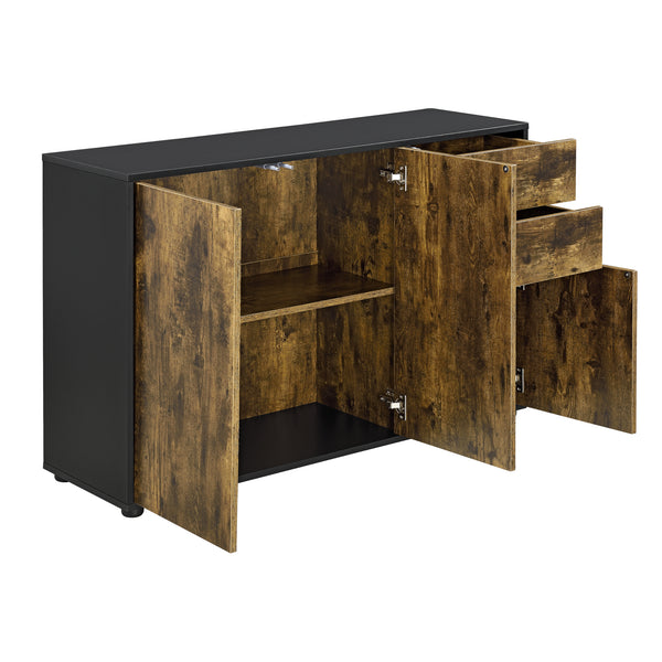 Credenza Paarl Comò con 2 Cassetti e 3 Ante per Soggiorno Camera da Letto [en.casa]