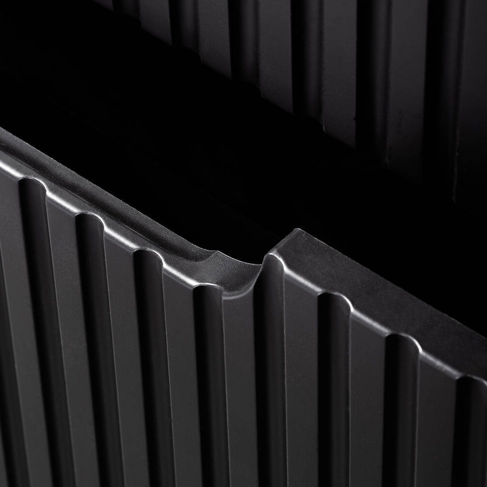 Lavabo Skelbolu con ante scanalate [en.casa]