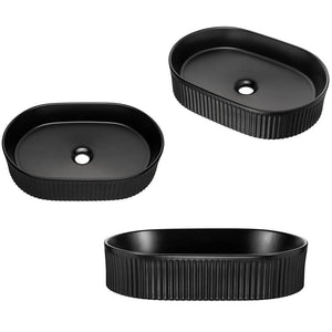 Lavabo Skelbolu con ante scanalate [en.casa]