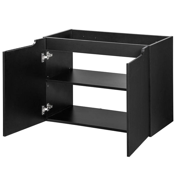 Lavabo Skelbolu con ante scanalate [en.casa]