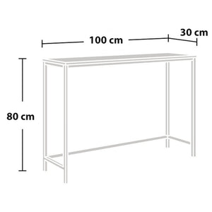 Tavolo a Consolle Kronoby da Ingresso 100 x 30 x 80 cm - Vari Colori e Materiali [en.casa]