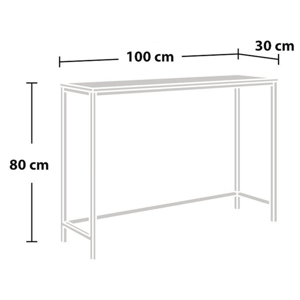 Tavolo a Consolle Kronoby da Ingresso 100 x 30 x 80 cm - Vari Colori e Materiali [en.casa]
